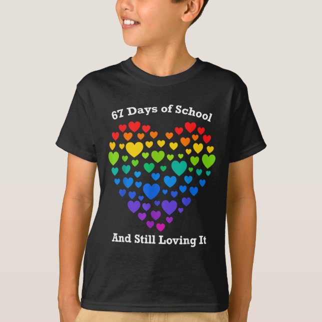 Funny 100th Day Of School Shirt Teacher Heart Vale (Vorderseite)