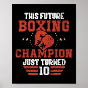 Funny 10. Geburtstag Boxing T-Shirt Geburtstag Jun Poster