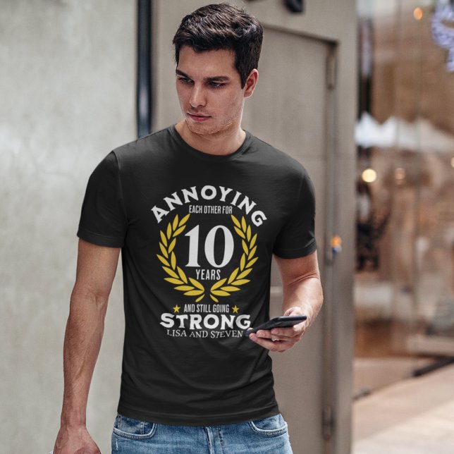 Funny 10th Anniversary for couples T-Shirt (Von Creator hochgeladen)