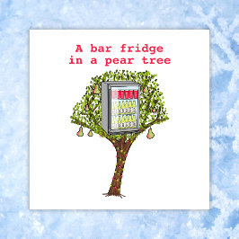 Funny 12 Tage Weihnachtsfeiertag Birnenbaum flach Feiertagskarte