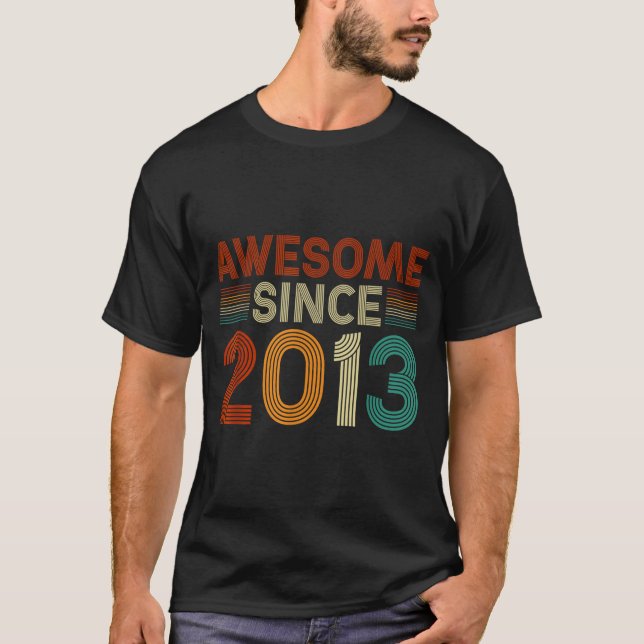 Funny 12 Year Old Awesome Since 2013 Birthday Son  T-Shirt (Vorderseite)