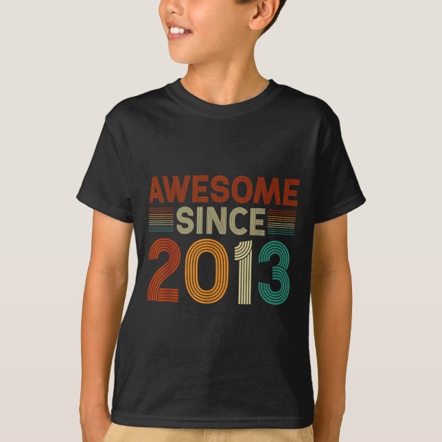 Funny 12 Year Old Awesome Since 2013 Birthday Son  T-Shirt (Vorderseite)