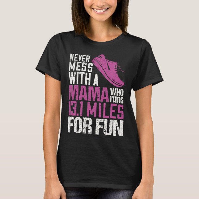 Funny 13.1 Halbmarathon Laufen Frauen Ru T-Shirt (Vorderseite)