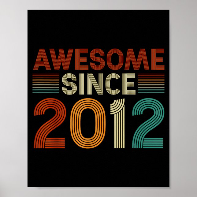 Funny 13 Year Old Awesome Since 2012 Birthday Son  Poster (Vorne)