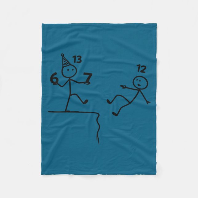 Funny 13th Birthday 6+7 Year Old Teenager Boys Kid Fleecedecke (Vorderseite)