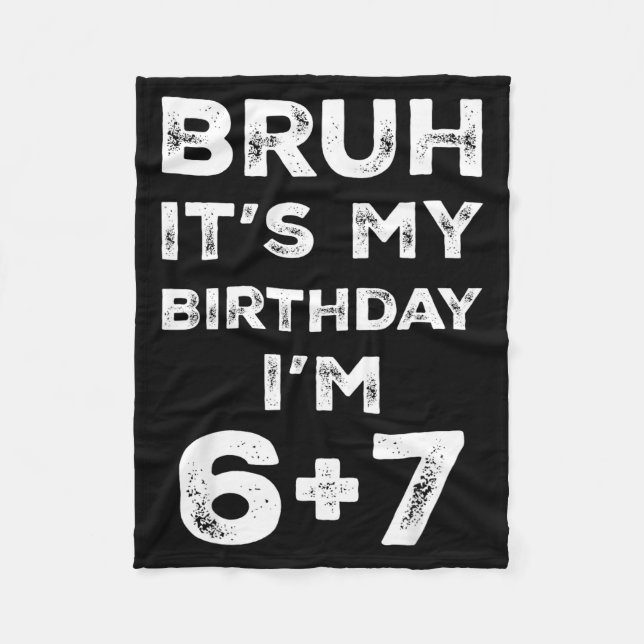 Funny 13th Birthday Teenager 6+7 Year Old Boys Kid Fleecedecke (Vorderseite)