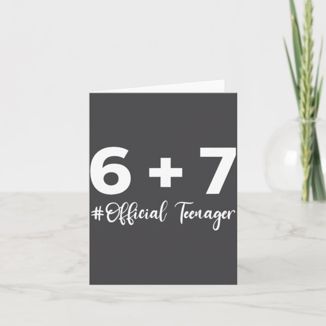 Funny 13th Birthday Teenager 6+7 Year Old Boys Kid Karte (Vorderseite)