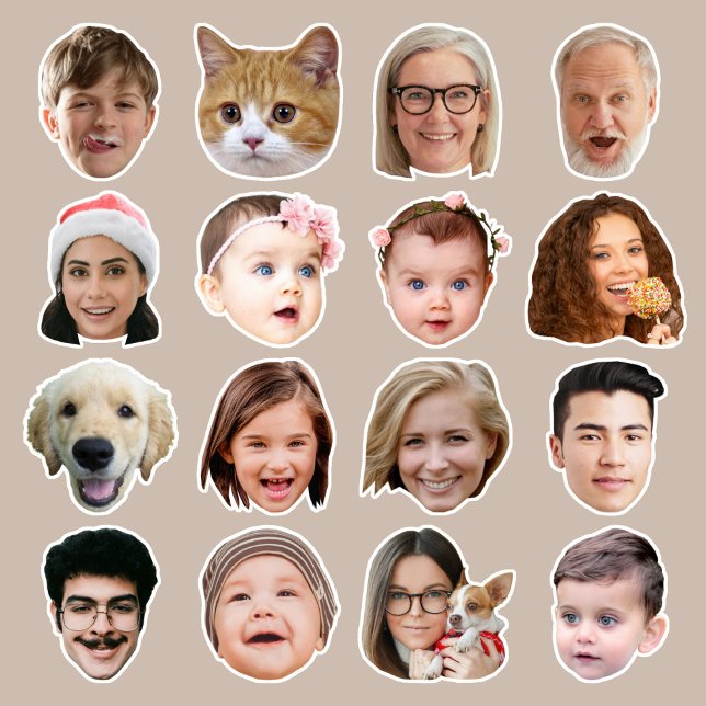 Funny 16 Fotos Custom-Cut Vinyl Sticker (Von Creator hochgeladen)