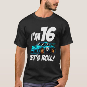 Funny 16. Geburtstag Geschenkkarren Fahrer Jungs 1 T-Shirt