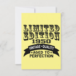 Funny 1950 Birthday Card Limited Edition Dankeskarte