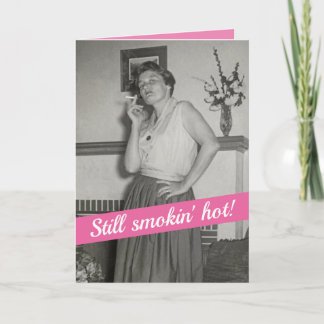 Funny 1950er Jahre Frauen, die Smokin' heißer Gebu Karte