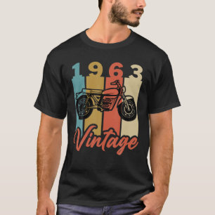 Funny 1963 Geburtstag Jahr Vintag Retro Motorrad B T-Shirt
