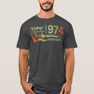 Funny 1974 Geburtstagsgeschenk für Männer Guitar L T-Shirt