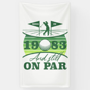 Funny 1983 Golfer 40. Geburtstag Banner