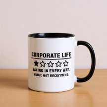 Funny 1-Star Corporate Life Review-Kaffee