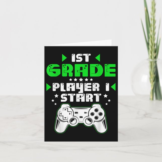 Funny 1st Player Back to School Game Video G Karte (Vorderseite)