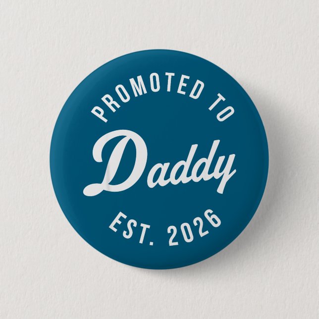 Funny 1st Time Dad Est 2026 New Dad New First Fath Button (Vorderseite)