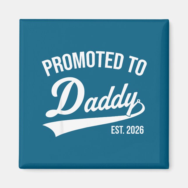 Funny 1st Time Dad Est 2026 New Dad New First Fath Magnet (Vorne)