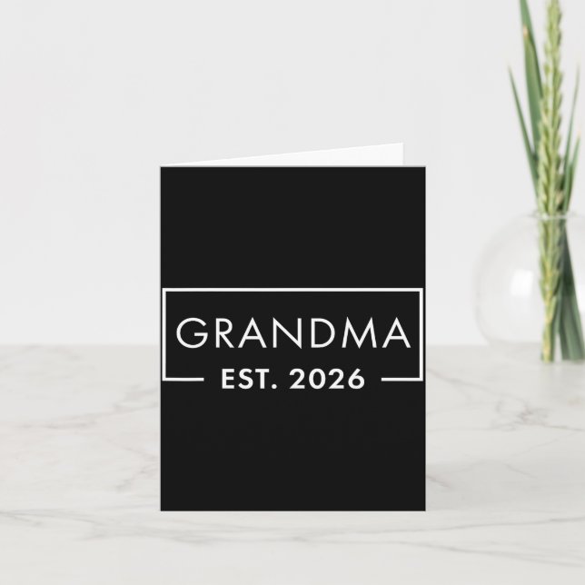 Funny 1st Time Grandma Est 2026 New Grandma  Karte (Vorderseite)