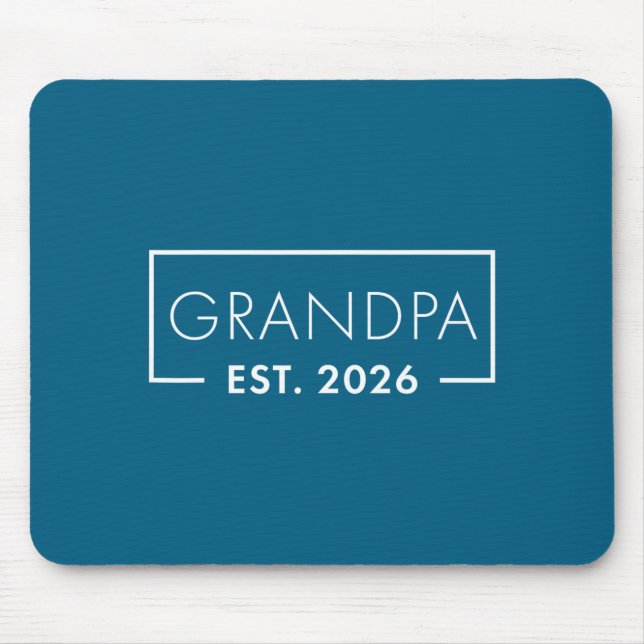 Funny 1st Time Grandpa Est 2026 New Grandpa  Mousepad (Vorne)