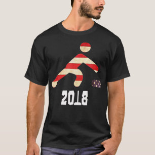 Funny 2018 Curling American Proud Sport USA Fan T-Shirt