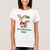 Funny 2020 Reindeer Snowman Face maskiert Weihnach