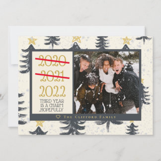 Funny 2021 Ein letzter Versuch 2022 Weihnachtsbaum Feiertagskarte