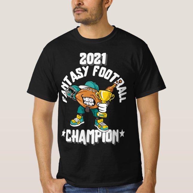FUNNY 2021 FANTASY FOOTBALL CHAMPION FANTASY LEAGU T-Shirt (Vorderseite)