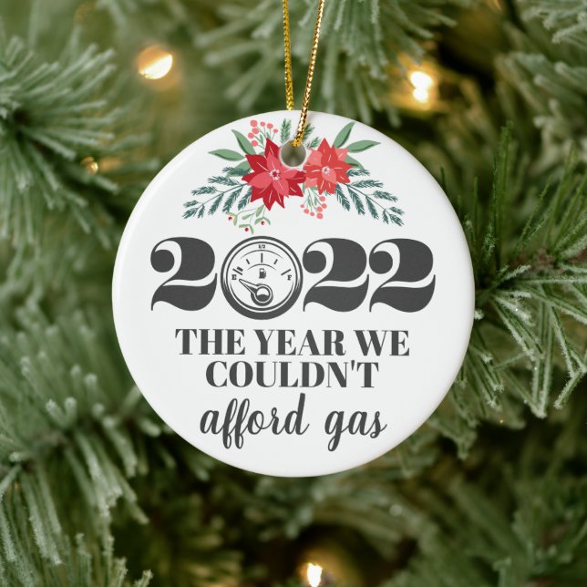 Funny 2022 konnte sich Gasweihnachtsferien nicht l Keramik Ornament (Baum)