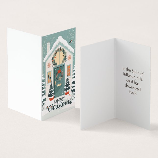 Funny 2023 Mini Weihnachtskarte, Gag Gift Joke Visitenkarten (Innenseite und Außenseite)