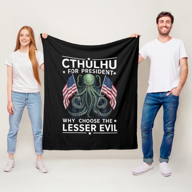 Funny 2024 Wahlen Cthulhu für den Präsidenten Fleecedecke (Beispiel)