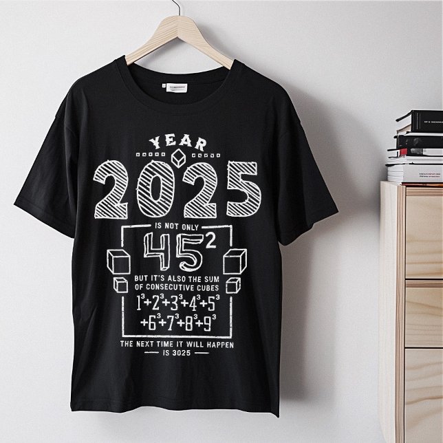 Funny 2025 Jahr Squared Math Buffs Lehrer T-Shirt (Funny 2025 Year Squared Cubed Math Buffs Teachers T-Shirt)