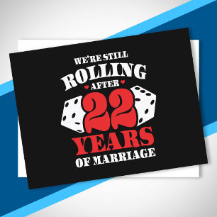 Funny 22. Jubiläumspaare Verheiratet 22 Jahre Postkarte