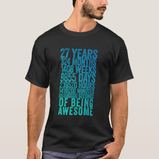 Funny 27. Geburtstag Shirt Altes Meter Sonne 27 Ja