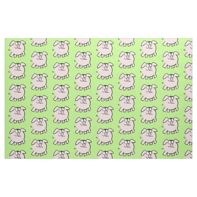 Funny 2 Cartoon Illustration Wählen Sie Farbe F Stoff (Fat Quarter (45,7 x 55,9 cm))
