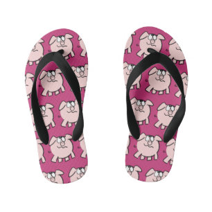 Funny 2 Cartoon Pig Wählen Sie Color Kids Dreh Flo Kinderbadesandalen