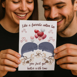 Funny 2. Cotton Anniversary Card für Husband Karte