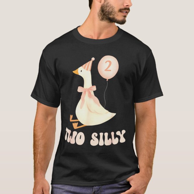 Funny 2nd Birthday Two Silly Goose 2 Year Old Birt T-Shirt (Vorderseite)