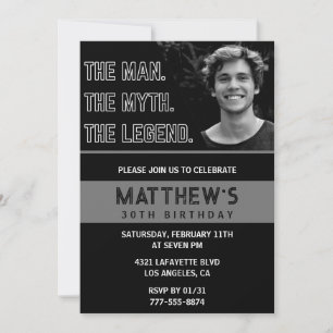 Funny 30. Geburtstag Einladungen Der Mann der Lege