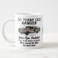 Funny 30. Geburtstag Retro Auto Banger Add Name Da