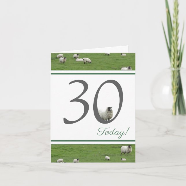 Funny 30. Geburtstagskarte Karte (Vorderseite)