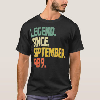 Funny 33 Jahre alt Vintag Legend Seit September T-Shirt