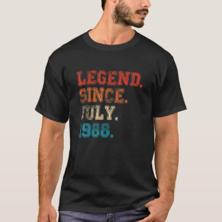 Funny 33 Jahre Old Boys Girls Legend seit Juli 198 T-Shirt