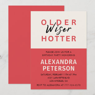 Funny 36. Geburtstag Einladungen Spaß Older Wiser