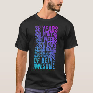 Funny 38. Geburtstag Shirt Altes Meter Sonne 38 Ja