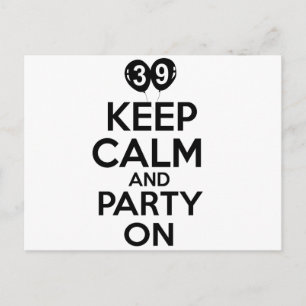 Funny 39 Jahre alte Designs Postkarte