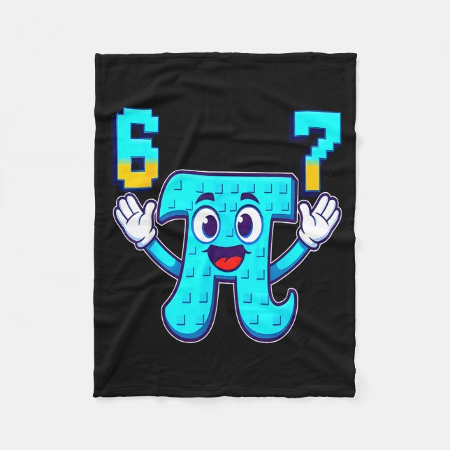 Funny 3.14 6 7 meme math nerd genz brainrot italia fleecedecke (Vorderseite)