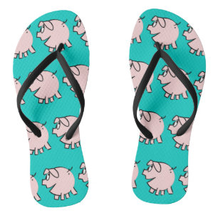 Funny 3 Cartoon Pig Wählen Sie Farbe Frauen Umdre Flip Flops