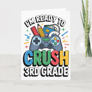 Funny 3. Klasse Gamer Boy Erster Tag der Schulwoch Karte