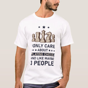 Funny 3 Leute, die Schach spielen T-Shirt